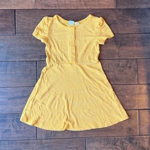 Gap Girls XSmall Yellow Ribbed Skater Dress